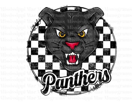 Panther Mascot PNG, Black Panther Trendy Mascot Digital Download ...