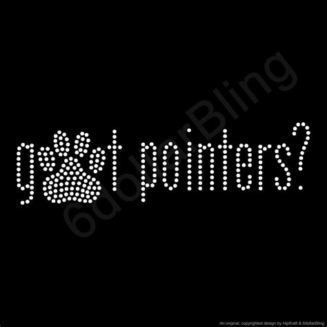 Got Pointers Rhinestone Iron On Crystal Bling Hotfix Sparkle Etsy