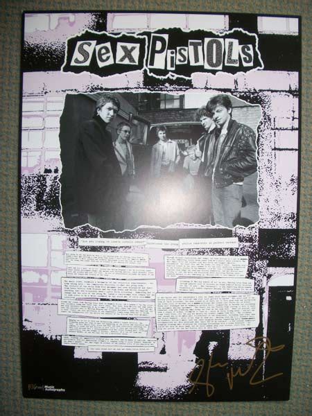 Sold Price Punk Band The Sex Pistols Signed Poster Stunning Limited