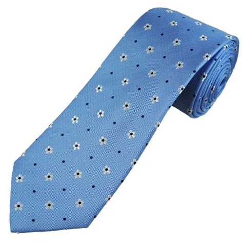 Tresanti Celeste Sky Blue Navy Blue White Flower Polka Dot Pattern