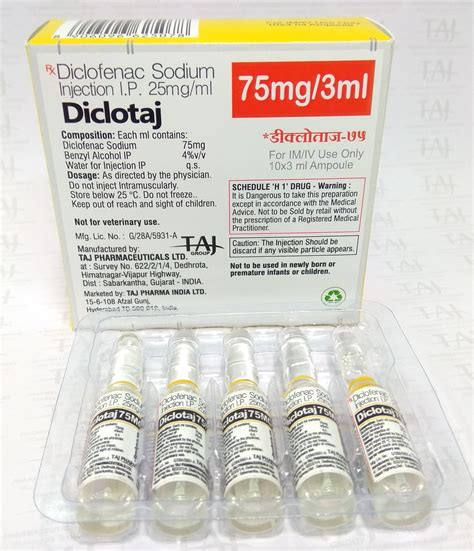 Taj Pharmaceuticals One Of The Leading Diclofenac Sodium Injection Ip