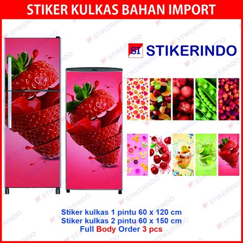 Jual Sticker Stiker Kulkas Pintu Dan Pintu Motif Buah Shopee