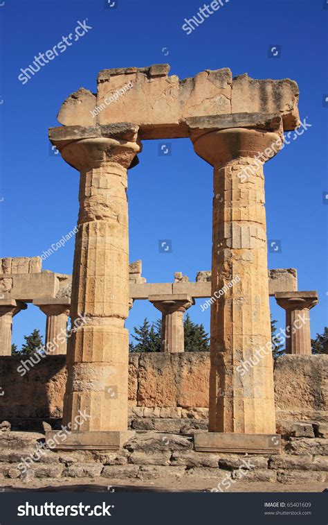 Libya Cyrene Ruins Of Temple Of Zeus Cyrene Unesco World Heritage Site ...