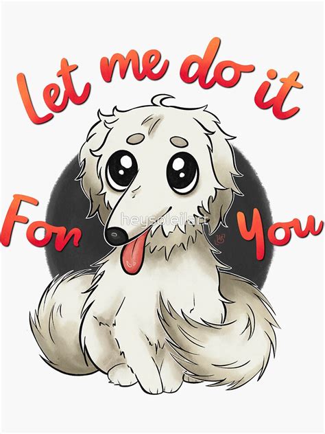 Kawaii Borzoi Sticker For Sale By Heysoleilart Redbubble