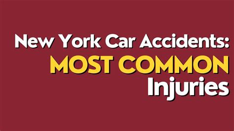 New York Car Accidents Most Common Injuries Youtube