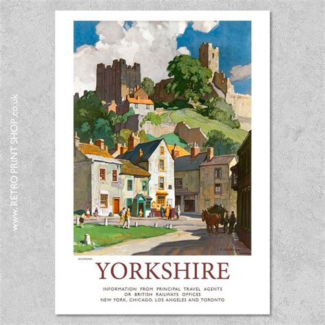 Br Yorkshire Poster Vintage Railway Posters Retro Print Shop