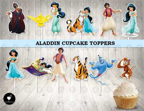 Aladdin Cupcake Toppers Custom Party Creations