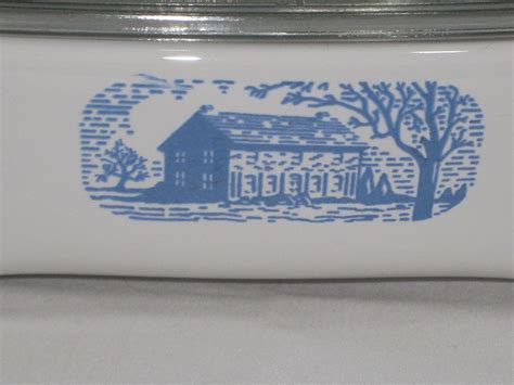 Vintage Corning Ware Amana Radarange White W Blue Colonial House