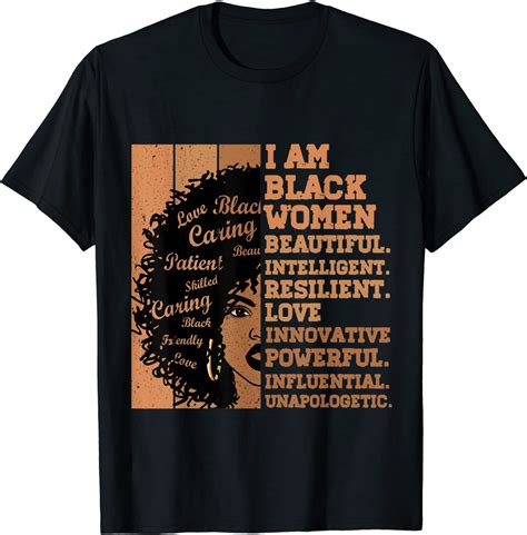 I Am Black Women Black History Month African American Classic Shirt