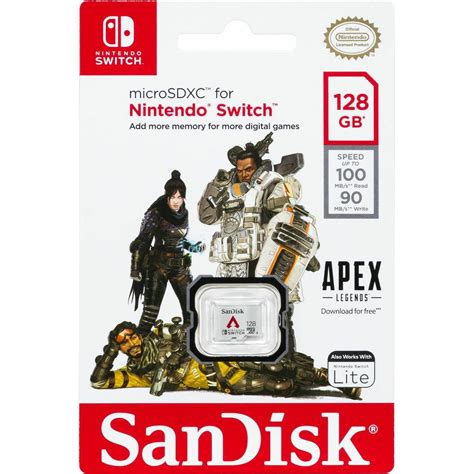 Tarjeta MicroSDXC SanDisk 128GB Nintendo Switch Apex Legends V Y T