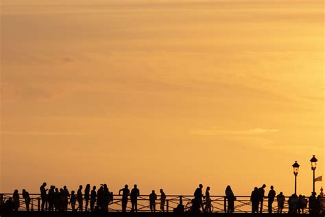 Pont des Arts at sunset, France