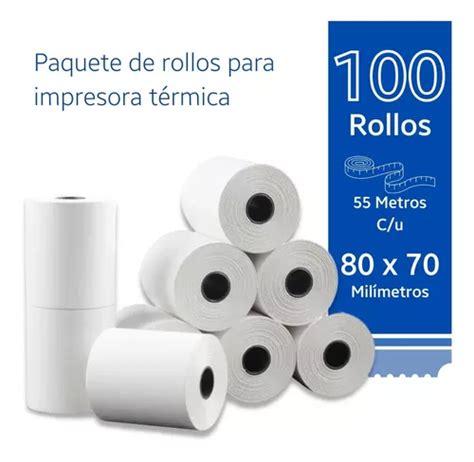 Rollos Papel T Rmico X Impresora T Rmica Mm Negro Meses Sin