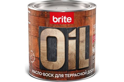Масло-воск для террасной доски BRITE FLEXX белое, банка 0.75 л, 212473 ...