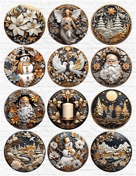 12 Stunning Black & Gold Christmas Ornament Set Bundle - Etsy