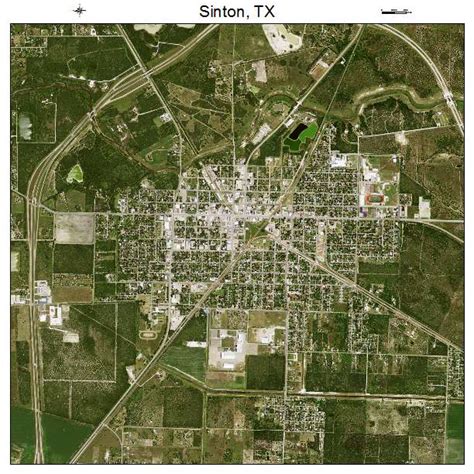 Aerial Photography Map of Sinton, TX Texas