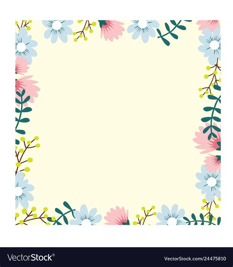 Beautiful Flower Frame Royalty Free Vector Image