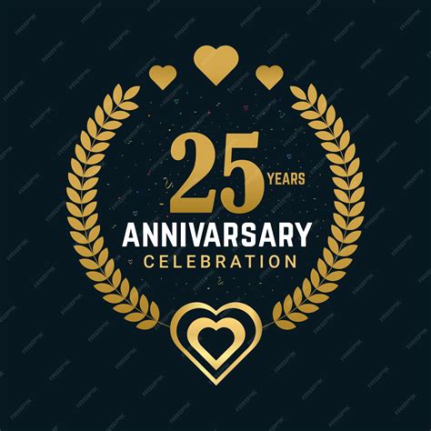 Premium Vector | 25 years anniversary celebration vector design with ...