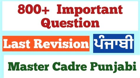 Super Punjabi Class Master Cadre PunjabiLast Revision Punjabi800