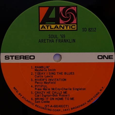 Aretha Franklin Soul 69 Atlantic LP