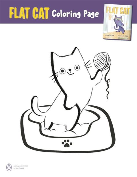 Flat Cat Coloring Page Cat Coloring Page Cat Colors Cats