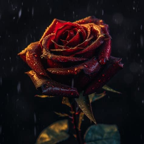 Premium Ai Image A Red Rose With The Word Love On It