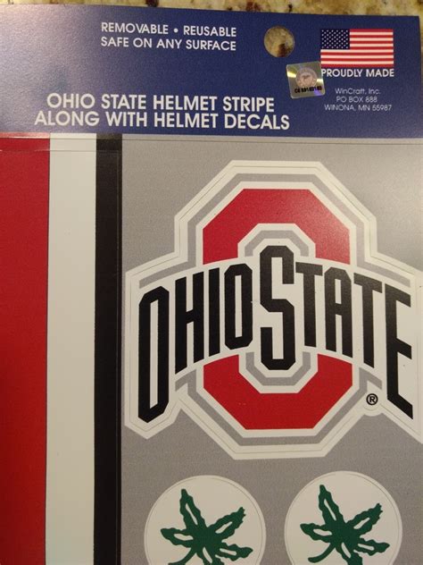 Ohio State Helmet Decals OHIO Maltese STATE BUCKEYES HELMET