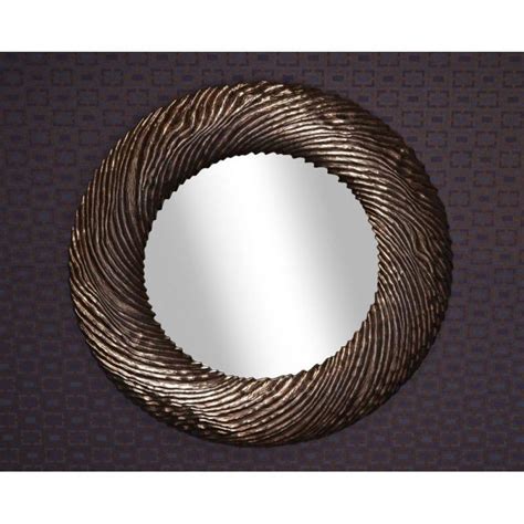 Miroirs Luminaires Sherwood Miroir Mural Design Rond En Verre Ambre