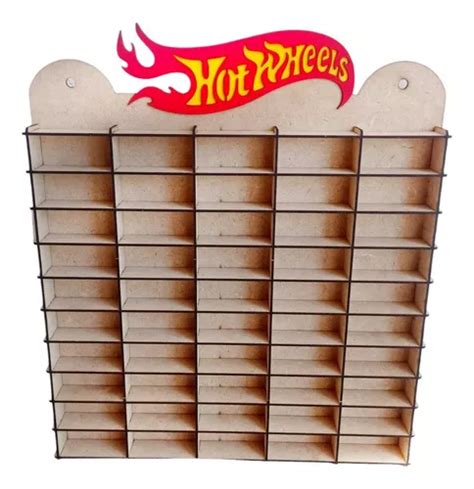 Exhibidor Repisa Para Hot Wheels Pzs Con Logo Pintado Cuotas sin interés