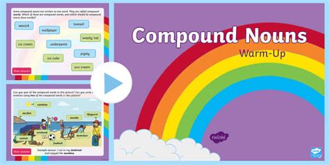 Year 2 Compound Nouns Warm Up PowerPoint Teacher Made