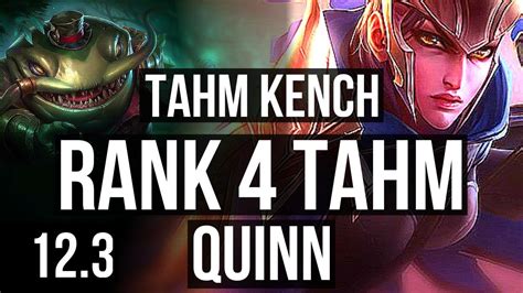 TAHM Vs QUINN TOP DEFEAT Rank 4 Tahm Dominating KR Challenger