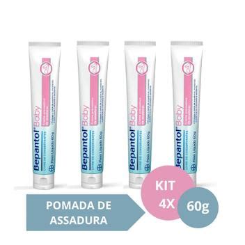 Pomada Para Assadura Intima Adulto - Kit com 4 Cremes Pomada de Assadura 60gr Cada - Bepantol - Creme ...