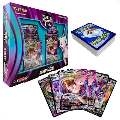 Baralho De Batalha Pokemon Box Cole O Liga Mew Vmax Copag