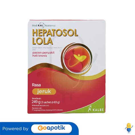 Ulasan Produk Hepatosol Lola Rasa Jeruk Gram X Gram Box