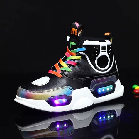 LED Light Up Shoes Boys Girls Kids 2 Colors Flashing Sneakers - Anrbo.com