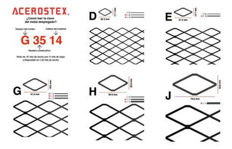 Rollo Metal Desplegado Metros Modelo J Acerostex