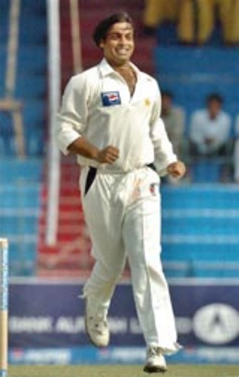 Shoaib Akhtar all smiles after taking a wicket | ESPNcricinfo.com