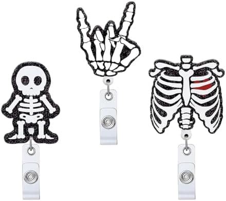 Amazon Xylolfsty Xray Badge Reels Pcs Skeleton Retractable Badge