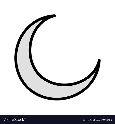 New moon icon Royalty Free Vector Image - VectorStock