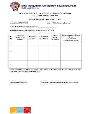 Fillable Online Gathering Mid Semester Feedback Three Variations To