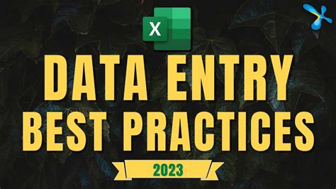 The Ultimate Guide To Do Data Entry In Excel Best Practices 2023