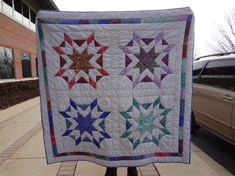 Starburst Quilt Finished Feb 12 2013 Quilted In The Ditc Flickr