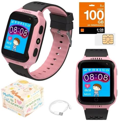 Smartwatch Dla Dzieci Zegarek Lokalizator Gps Kroki Sen Karta Sim