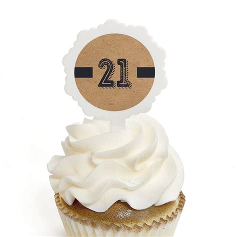 Finally 21 - 21st Birthday - Cupcake Picks with Stickers - Birthday ...