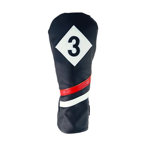 Ram Golf Premium Vintage Style PU Leather Headcovers, Retro Black, 3 ...