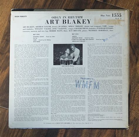 美盤 US BLUE NOTE BLP 1555 オリジナル ORGY IN RHYTHM Art Blakey NY23 DG RVG