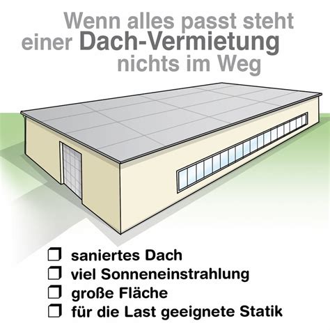 Dachfläche für Photovoltaikanlage vermieten Lohnt das