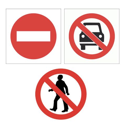 Safety Signs Pc No Entry No Vehicles No Pedestrians Cm X