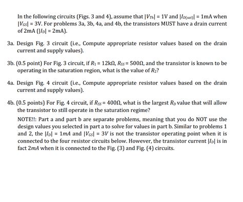 Solved In The Following Circuits Figs 3 And 4 Assume