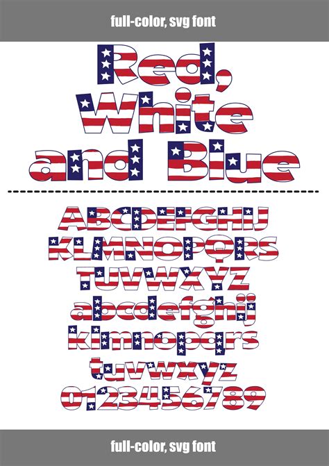 Patriotic Full Color SVG Font