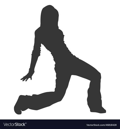 Break dancer silhouette Royalty Free Vector Image